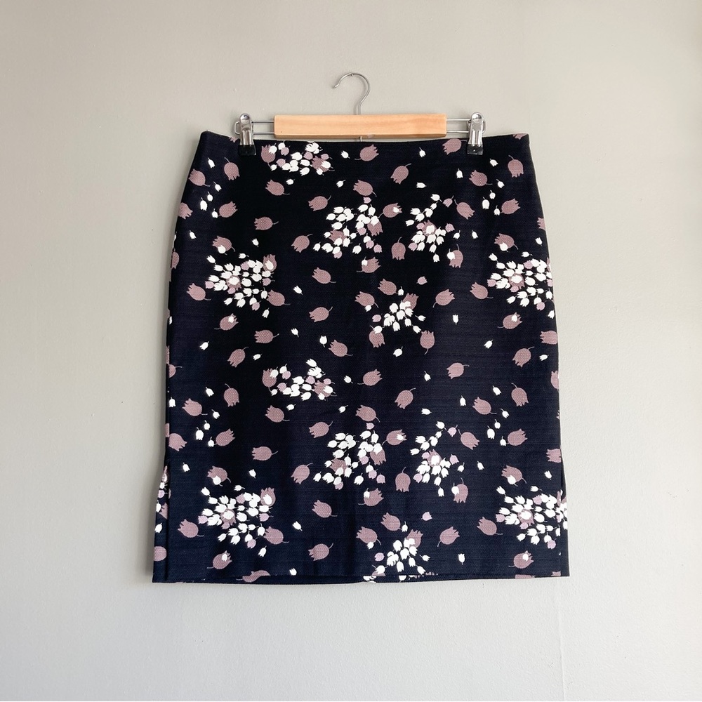 NWT LOFT Floral Double Slit Pencil Skirt